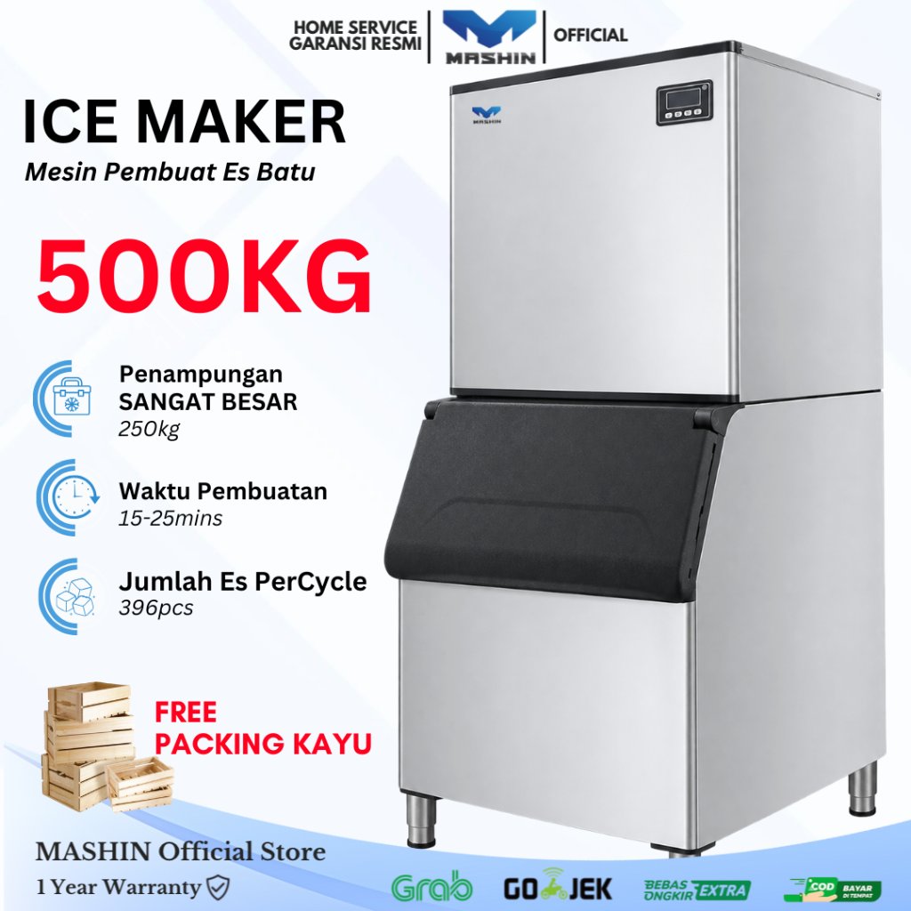 Foto MASHIN Mashin - Mesin Es Batu Kristal 500KG/24Jam Ice Maker