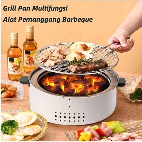 Foto Sunglass Grill Pan Kompor Arang Pemanggang Barbeque Bulat BBQ