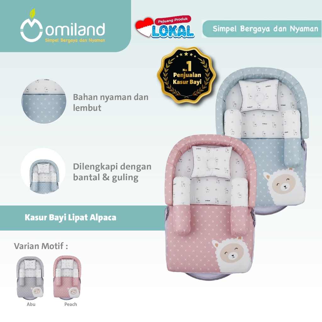 Foto OMILAND Omiland Kasur Bayi Lipat Alpaca Series OB21201 OB21202