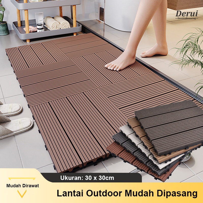 Foto Derui Lantai Decking Outdoor Ukuran 30cm*30 cm* 2cm
