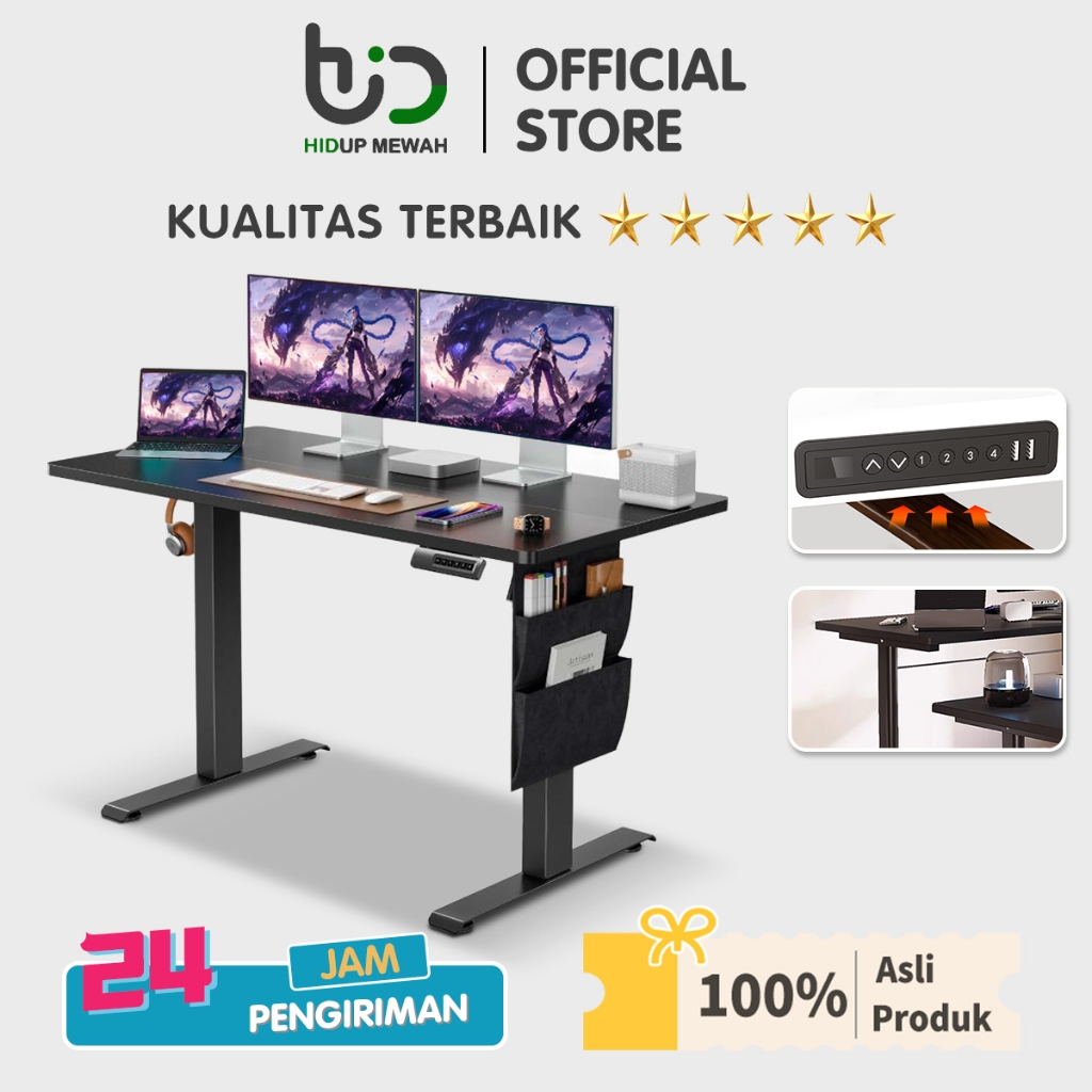 Foto Meja Meja electric adjustable height / meja belajar ... - Shopee