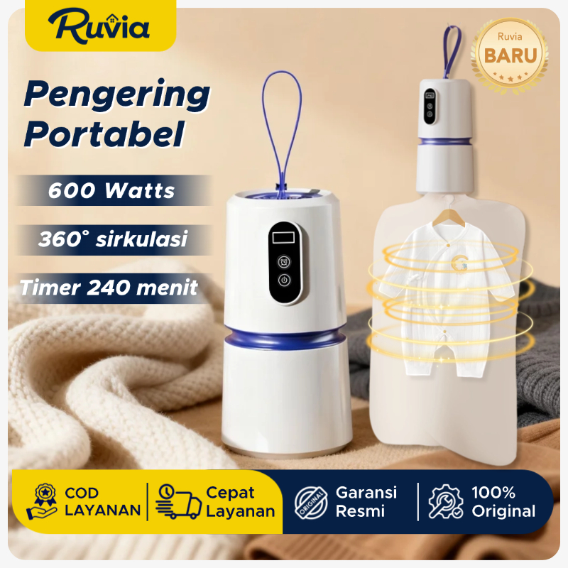 Foto Ruvia Ruvia Pengering Pakaian 600W Cepat Kering